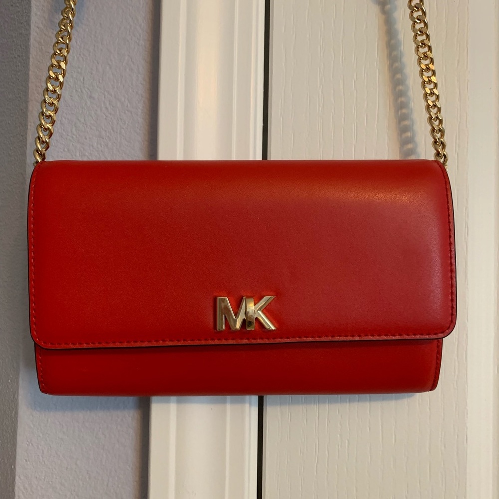 Red Michael Kors Crossbody Purse